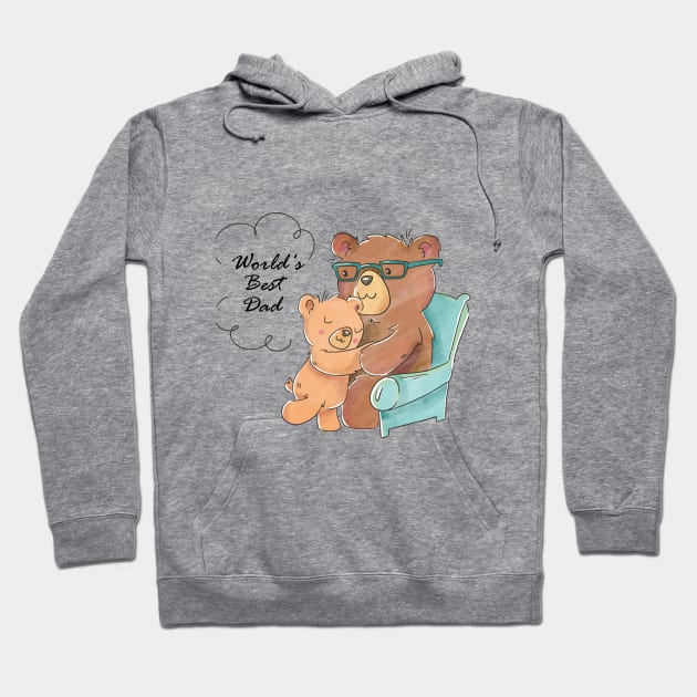 World's Best Dad Hoodie by Linda Glits